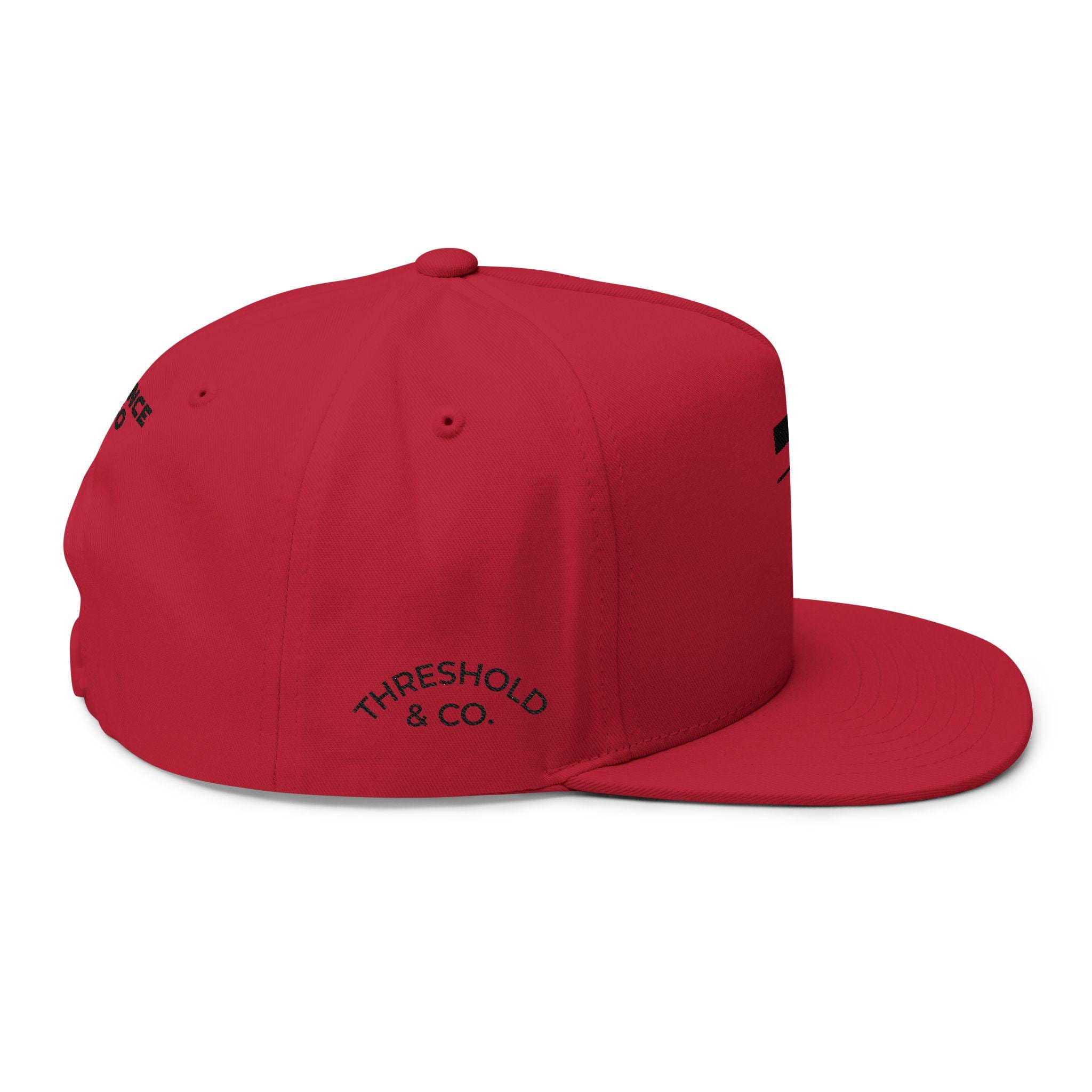 Threshold & Co. Flat Bill Cap: Embroidered Sport Science Snapback